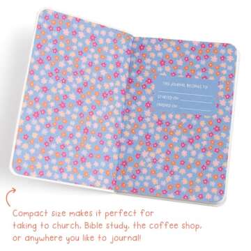 Callie Danielle Little Book of Verses Journal Notebook Vegan Leather Journal Small, Cute Pocket Notebook for Women, One of the Best Journaling Notebooks (Yellow)