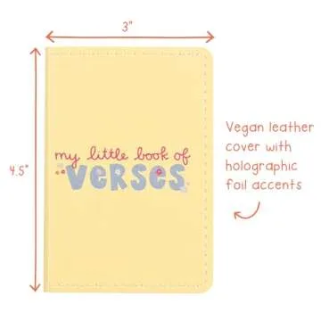 Callie Danielle Little Book of Verses Journal Notebook Vegan Leather Journal Small, Cute Pocket Notebook for Women, One of the Best Journaling Notebooks (Yellow)