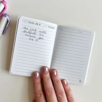 Callie Danielle Little Book of Verses Journal Notebook Vegan Leather Journal Small, Cute Pocket Notebook for Women, One of the Best Journaling Notebooks (Yellow)