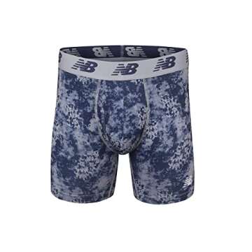 New Balance Men's 6" Boxer Brief Fly Front with Pouch, 3-Pack of 6 Inch Tagless Underwear, XX-Large