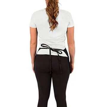 Stylish KNG Waitress Apron with 3 Pockets and Comfort