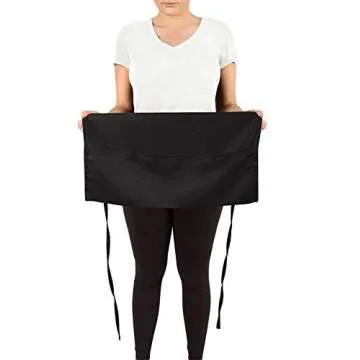 Stylish KNG Waitress Apron with 3 Pockets and Comfort