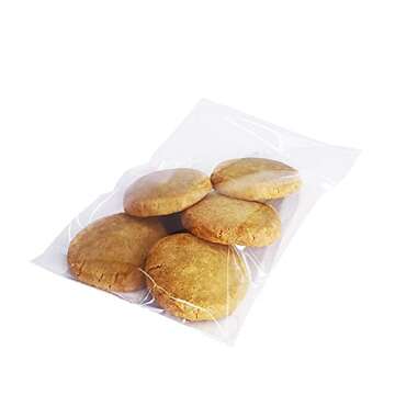 Wowfit 100 Count Clear Cellophane Plastic Bags - Resealable & Versatile