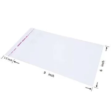 Wowfit 100 Clear Cellophane Bags for Gifts & Crafts