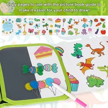 Qrytoi Kids Magic Erasable Drawing Book for Travel Fun