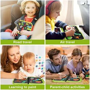 Qrytoi Kids Magic Erasable Drawing Book for Travel Fun