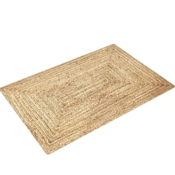 KEMA Jute Braided Area Rug 4x6 Feet Stylish Home Decor