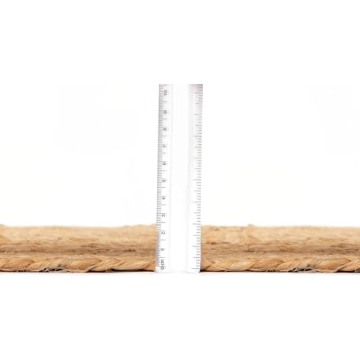 KEMA Jute Braided Area Rug 4x6 Feet Stylish Home Decor