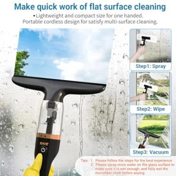 Versatile Rechargeable Window Vac for Sparkling Clean Windows