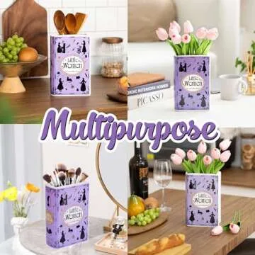 PIEZAPRINT Book Shaped Decorative Vase Ceramic Vases for Home Decor Vase for Book Lovers (Little Women)