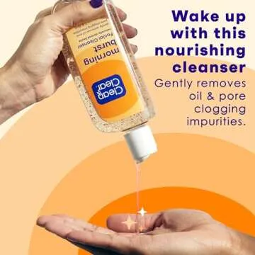 Clean & Clear Morning Burst Oil-Free Facial Cleanser with Brightening Vitamin C, Ginseng, and Gentle...