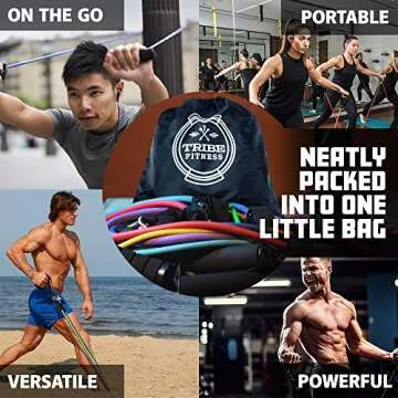 Resistance Bands Set for Men, Women, Exercise & Workout. Fitness Bands for Leg & Bicep Work. Workout Bands for Working Out. Stretch Bands for Physical Therapy. Strength Bands. Elastic Weight Training.