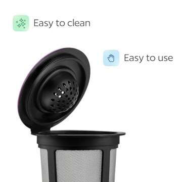 4 Black Reusable K Cups for Keurig Coffee Makers - BPA Free Universal Fit Refillable Kcups Coffee Filters for 1.0 and 2.0 Keurig Brewers