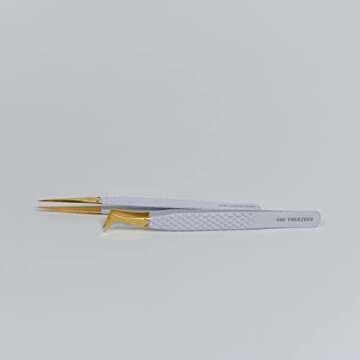Premium Gold Pointed Eyelash Tweezers Set for Extensions