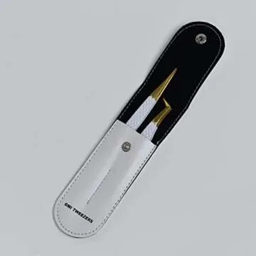Premium Gold Pointed Eyelash Tweezers Set for Extensions