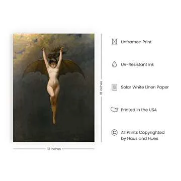 Haus and Hues Gothic Wall Decor - The Bat Woman Artwork
