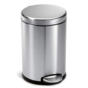simplehuman Stainless Steel Step Trash Can for Bathrooms