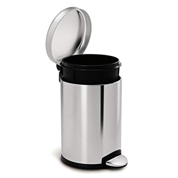 simplehuman Stainless Steel Step Trash Can for Bathrooms