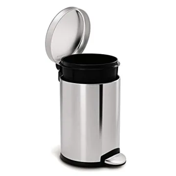 simplehuman Stainless Steel Step Trash Can for Bathrooms