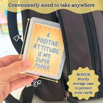 Growth Mindset Positive Affirmation Cards, 54 Affirmations, 150+ Inspiring Questions, Glossy Coated Cards with Storage Box, Meaningful Gift, Loved by Teachers, Therapists and Parents