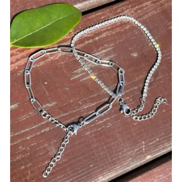 Elegant 2pcs Adjustable Zircon Layered Bracelets Set for Women