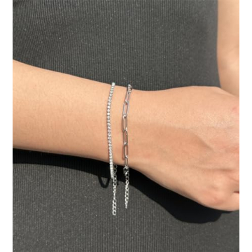 Elegant 2pcs Adjustable Zircon Layered Bracelets Set for Women