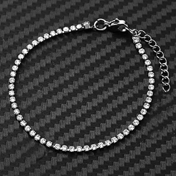 Elegant 2pcs Adjustable Zircon Layered Bracelets Set for Women