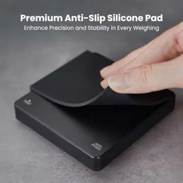 Mini Coffee Scale with Timer, Maestri House Rechargeable Espresso Scale, 2kg/0.1g Accurate Scale for Espresso and Pour-Over Coffee, Portable Digital Kitchen Scale with Automatic Timing-Black