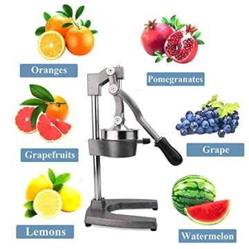 Switol Manual Citrus Juicer, Commercial Orange juice Squeezer, 18.5 Inch Heighten Fruit Presser (Gray)