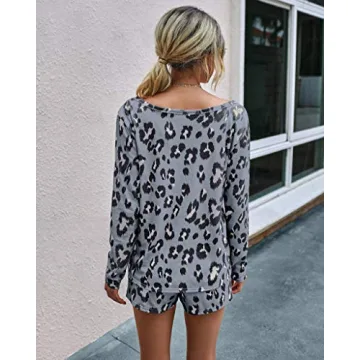 ECOWISH Women's Casual Pajamas Set for Relaxing Nights