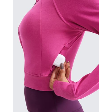 CRZ YOGA Zip Up Cropped Hoodie Jacket for Women