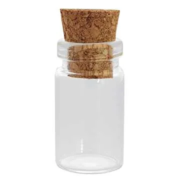 Super Z Outlet Mini Tiny Clear Glass Jars Bottles for Crafts & Favors - 50 Pack