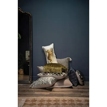 Creative Co-Op Woven Wool Shag Lumbar Love Pillow