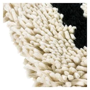 Creative Co-Op Woven Wool Shag Lumbar Love Pillow