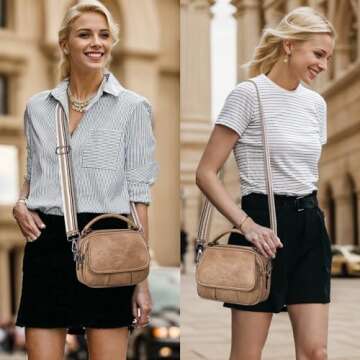 Caitina Small Crossbody Bags Purse for Women Trendy,Vegan Leather Shoulder Handbags,Women Top Handle...