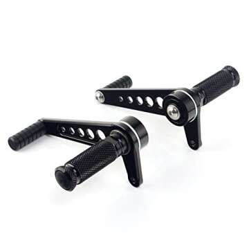 TARAZON Cafe Racer Bobber Foot Pegs - Stylish Footrest for Honda & Kawasaki