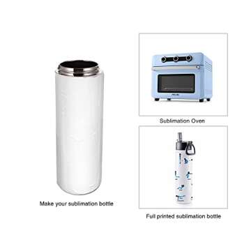 PYD Life 4 Pack Sublimation Blank Tumbler 22 OZ Sports Wide Mouth Stainless Steel Water Bottle Vacuum Flask with Straw and Portable Handle for Tumbler Press Machine Sublimation Print