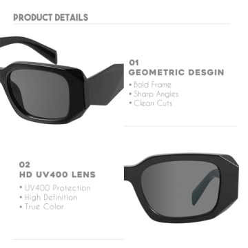 Chic Vintage Rectangle Sunglasses - Unisex Cool Style