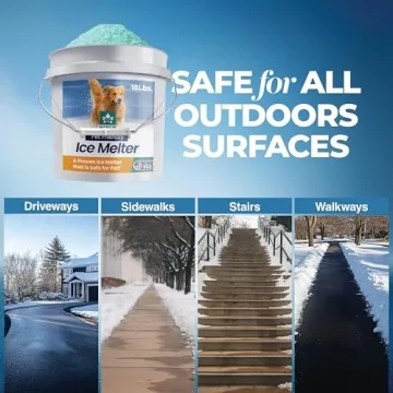 Maple99 Pet Safe Ice Melt Safe for Concrete -18 lb Snow Salt Ice Melt Pet Friendly, Green Salt for Snow and Ice Removal, Sidewalk Salt, Driveway Salt, Snow Melt is Effective Up to -5