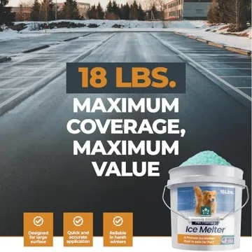 Maple99 Pet Safe Ice Melt Safe for Concrete -18 lb Snow Salt Ice Melt Pet Friendly, Green Salt for Snow and Ice Removal, Sidewalk Salt, Driveway Salt, Snow Melt is Effective Up to -5