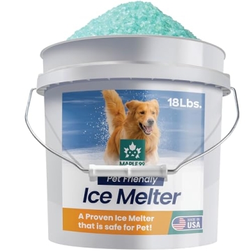 Maple99 Pet Safe Ice Melt Safe for Concrete -18 lb Snow Salt Ice Melt Pet Friendly, Green Salt for Snow and Ice Removal, Sidewalk Salt, Driveway Salt, Snow Melt is Effective Up to -5