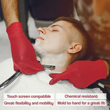 L3 Level 3 Nitrile Gloves - Professional Heavy Duty Disposable Gloves - Latex Free - Fits Snug - Box of 100