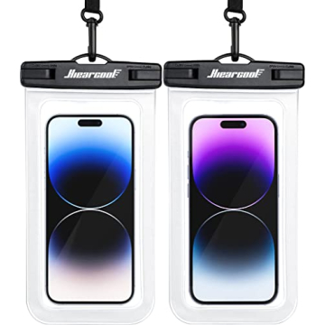 Hiearcool Waterproof Phone Pouch, Waterproof Beach Bag Compatible for iPhone 16 15 14 13 Pro Max Up ...