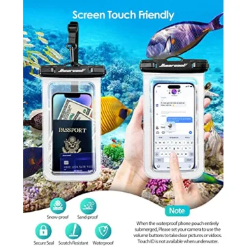 Hiearcool Waterproof Phone Pouch for Beach and Water Use