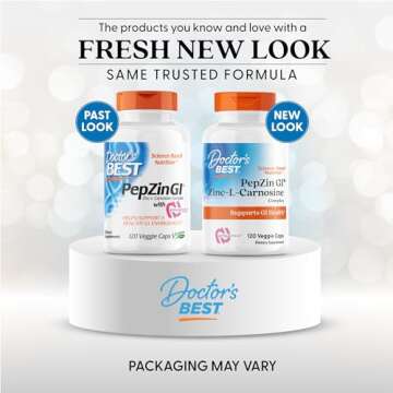 Doctor's Best PepZin GI, Zinc-L-Carnosine Complex, Non-GMO, Vegan, Gluten Free, Soy Free, Digestive ...