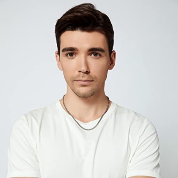 Stylish 3 Pcs Men's Chain Necklace Set - 20 Inch