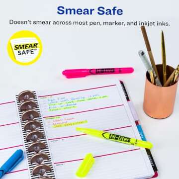 AVERY Hi-Liter Highlighters, Smear Safe Ink, 3 Colors