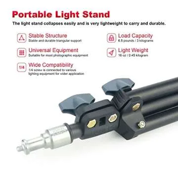 LINCO Lincostore Photography Back Light Stands with 75cm Max Height for Relfectors, Softboxes, Lights, Umbrellas, Backgrounds