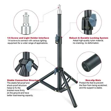LINCO Lincostore Photography Back Light Stands with 75cm Max Height for Relfectors, Softboxes, Lights, Umbrellas, Backgrounds