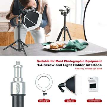 LINCO Lincostore Photography Back Light Stands with 75cm Max Height for Relfectors, Softboxes, Lights, Umbrellas, Backgrounds